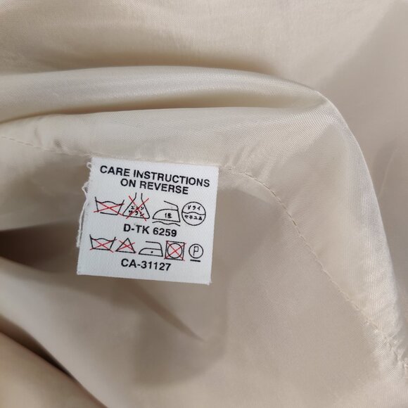 DKNY Women's Pea Coat Size 6 Beige Rayon Blend Quiet Luxury Business Casual Chic - Picture 8 of 9